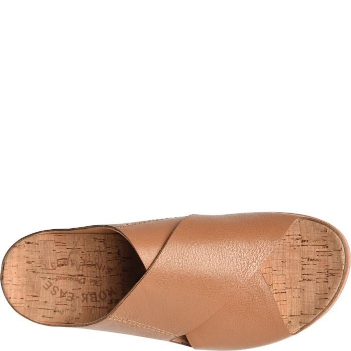 Tutsi Cross - Band | Leather | Terra Brown - sandals - Kork - Ease