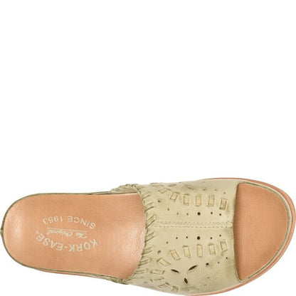 Tutsi Woven | Leather | Light Green - sandals - Kork - Ease