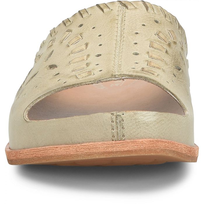 Tutsi Woven | Leather | Light Green - sandals - Kork - Ease
