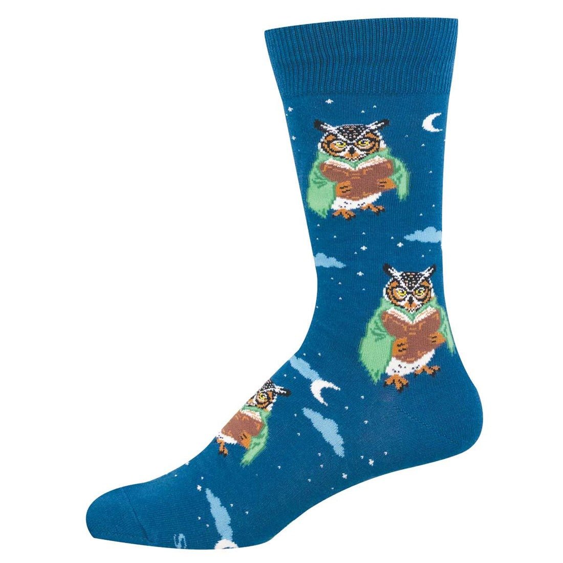 Up Owl Night | Men | Blue - socks - Socksmith