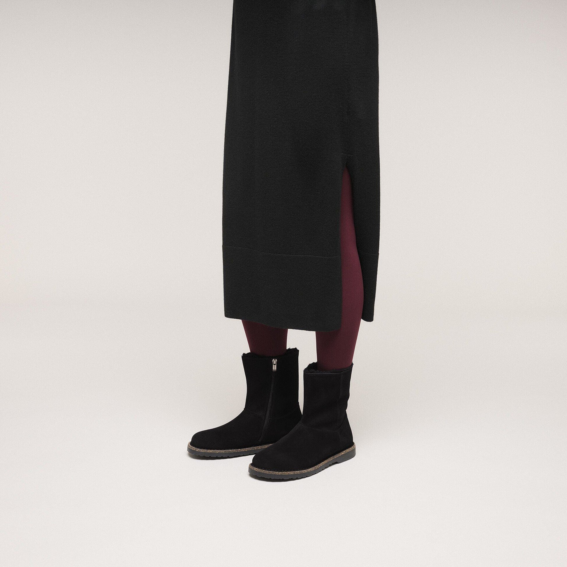 Uppsala Zip Shearling | Suede/Shearling | Black - Boot - Birkenstock