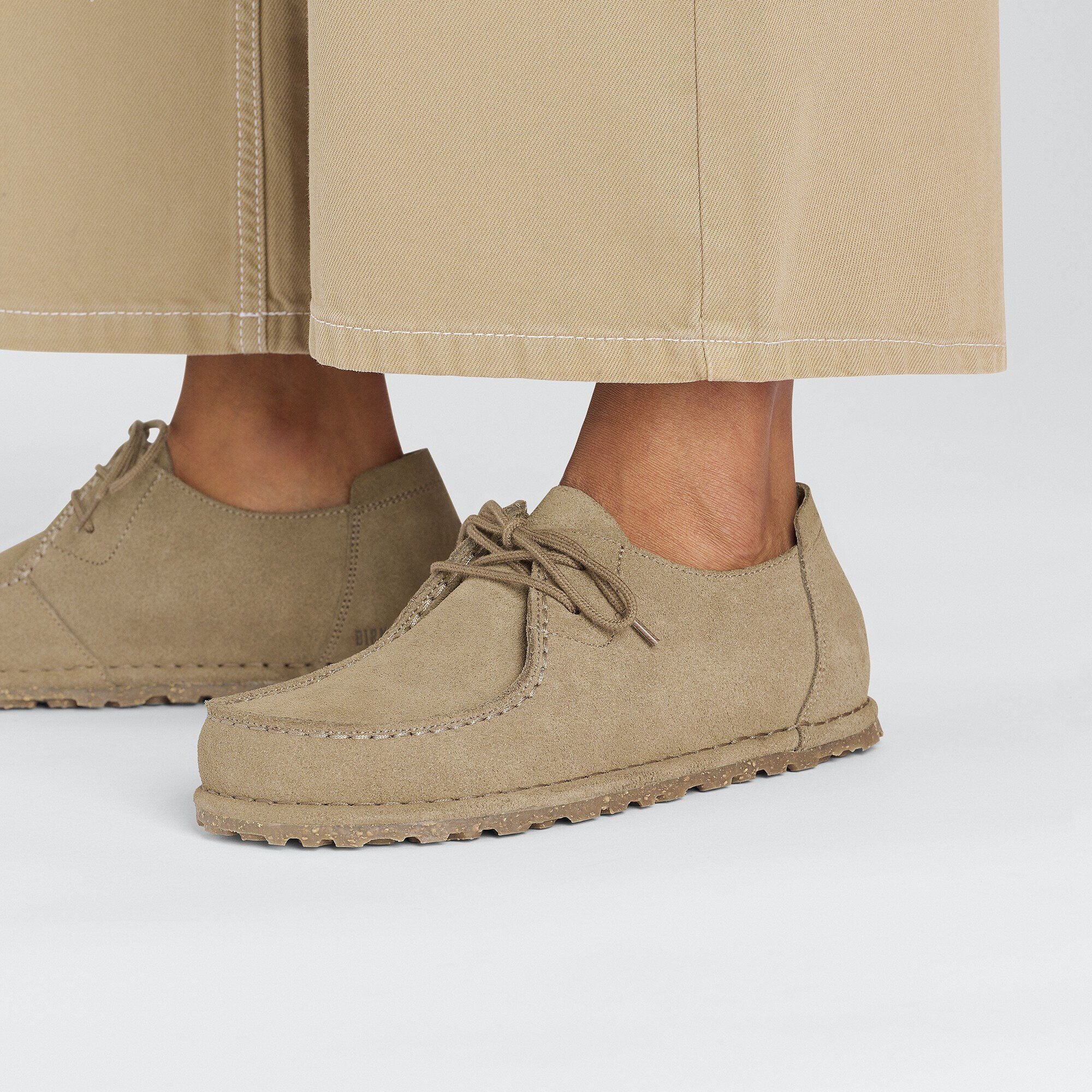Utti Lace | Suede | Gray Taupe – Birkenstock Midtown
