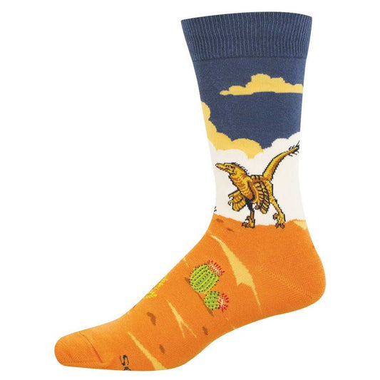 Velociraptor | Men | Blue - socks - Socksmith
