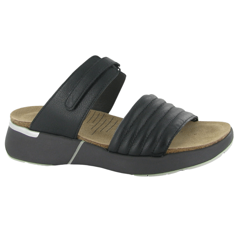 Vesta | Leather | Soft Black - Sandals - Naot