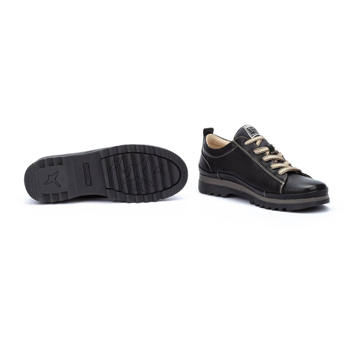 Vigo Lace-Up Low Top | Leather | Black - shoe - Pikolinos