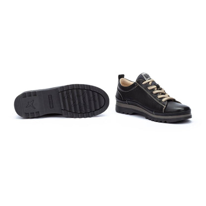 Vigo Lace-Up Low Top | Leather | Black - shoe - Pikolinos