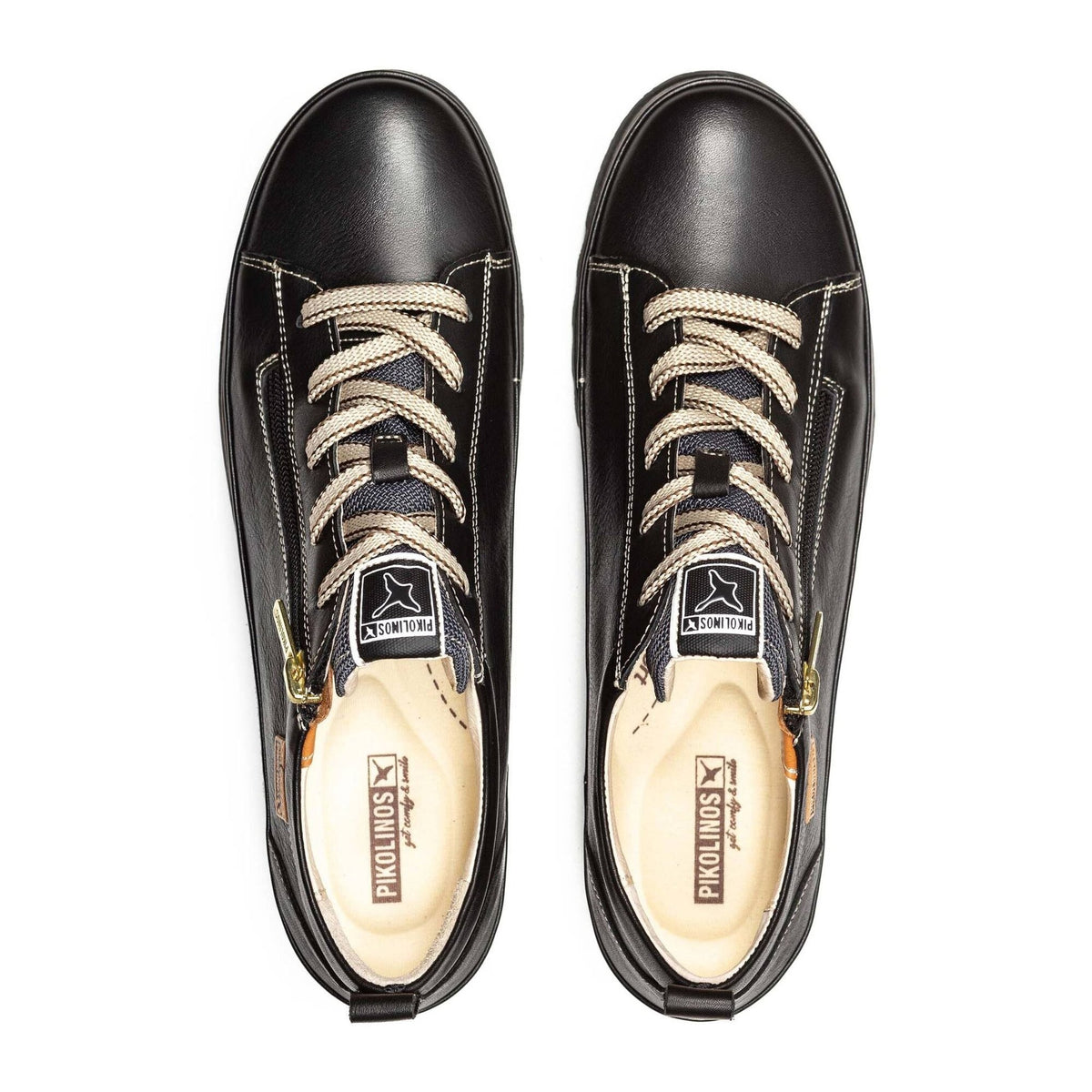 Vigo Lace-Up Low Top | Leather | Black - shoe - Pikolinos