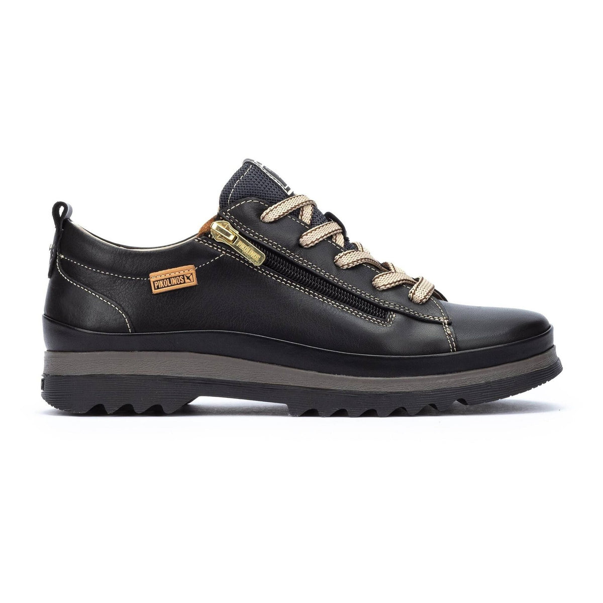 Vigo Lace-Up Low Top | Leather | Black - shoe - Pikolinos