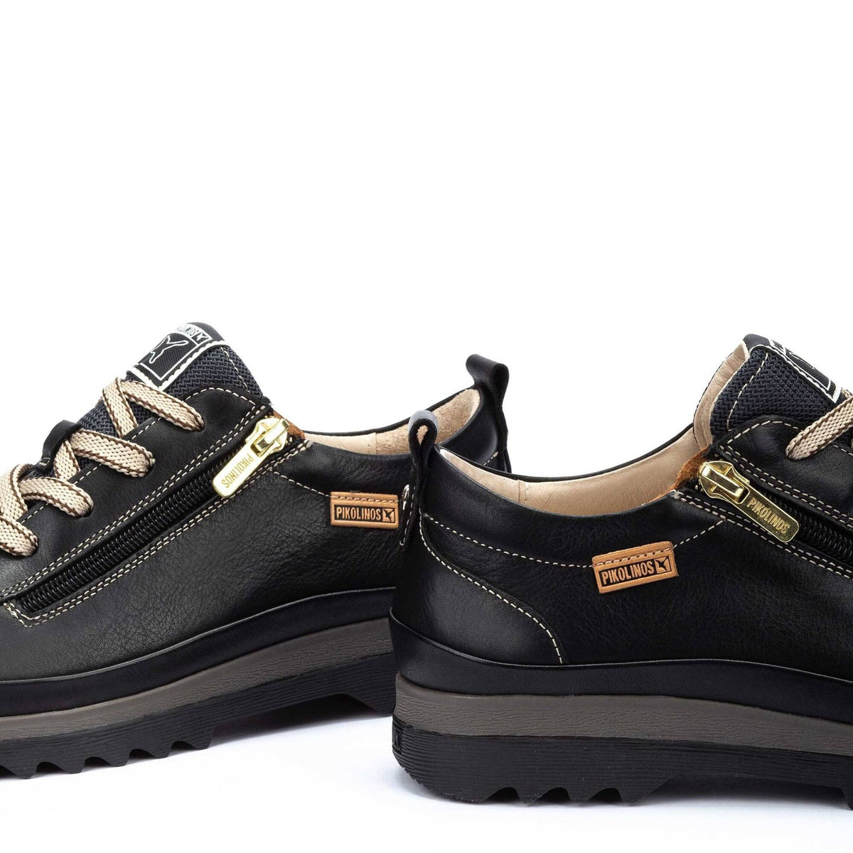 Vigo Lace-Up Low Top | Leather | Black - shoe - Pikolinos