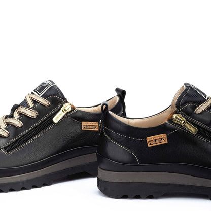 Vigo Lace-Up Low Top | Leather | Black - shoe - Pikolinos