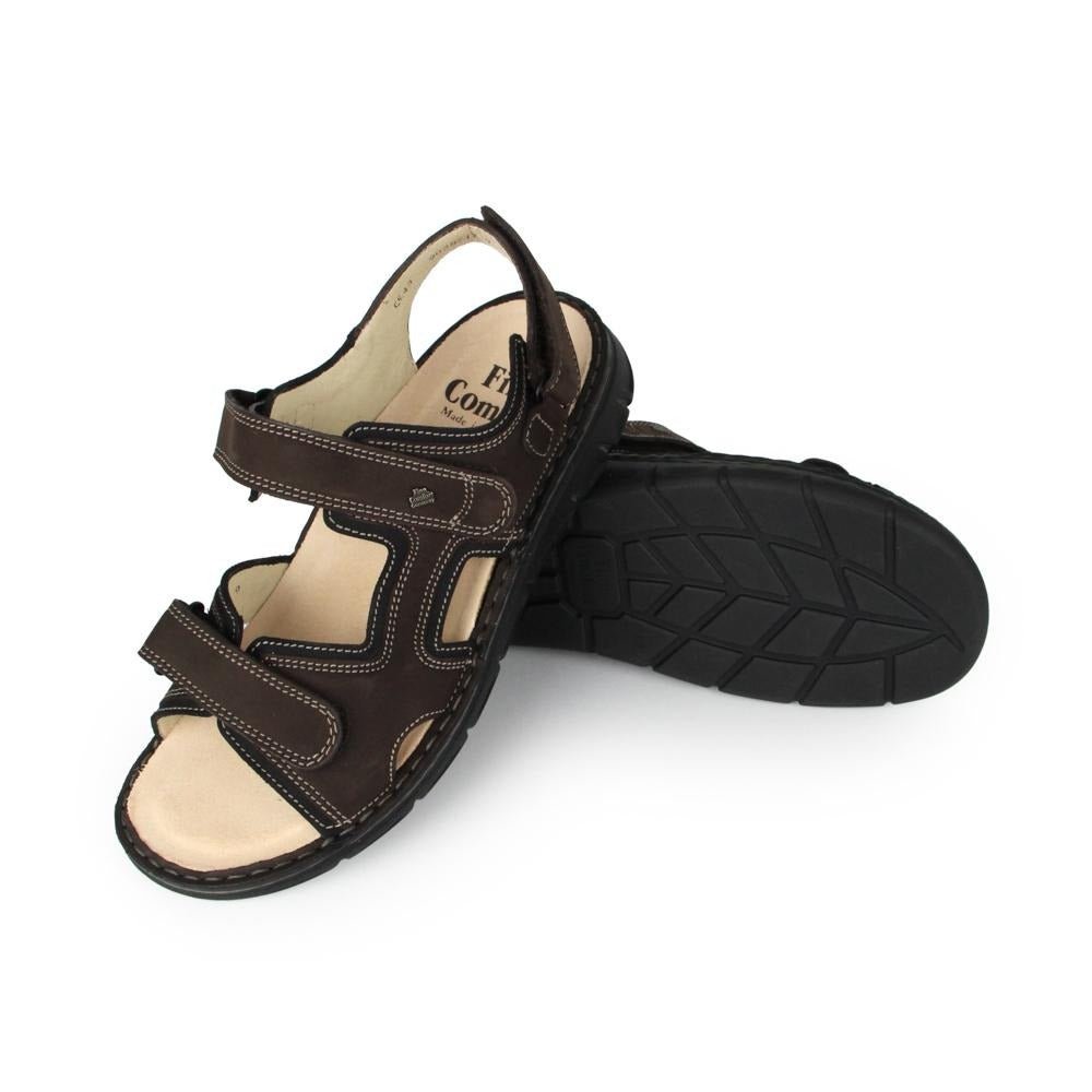 Wanaka Soft Classic | Men | Nubuck | Grizzly/Black - sandals - Finn Comfort