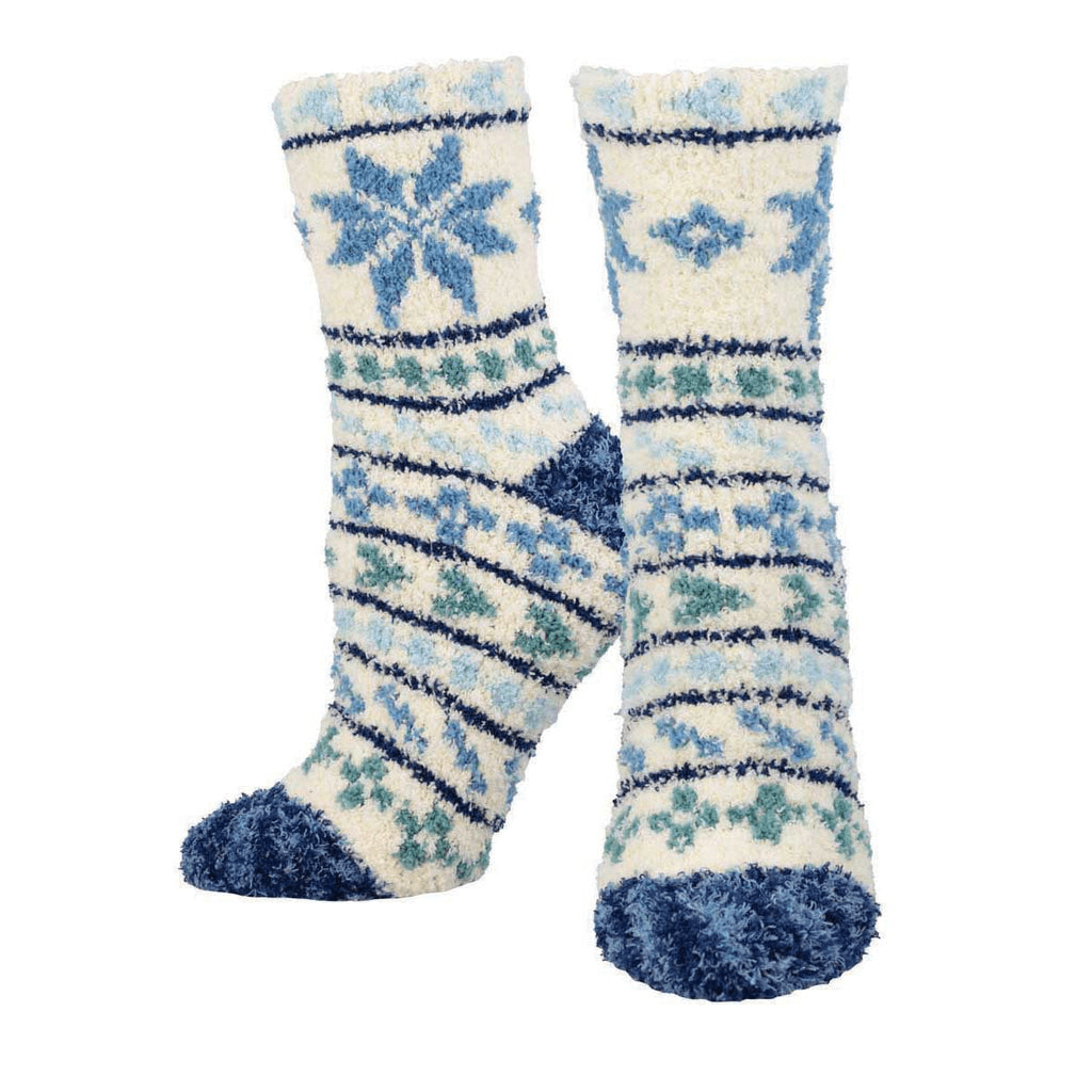 Warm & Cozy Frosty Fair Isle | Women | Ivory - socks - Socksmith