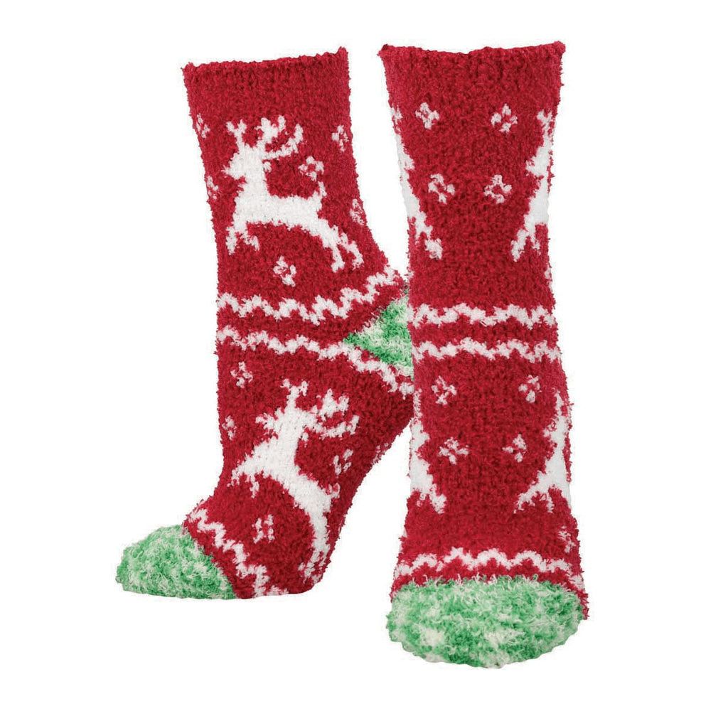 Warm & Cozy Joyous Reindeer | Women | Red - socks - Socksmith