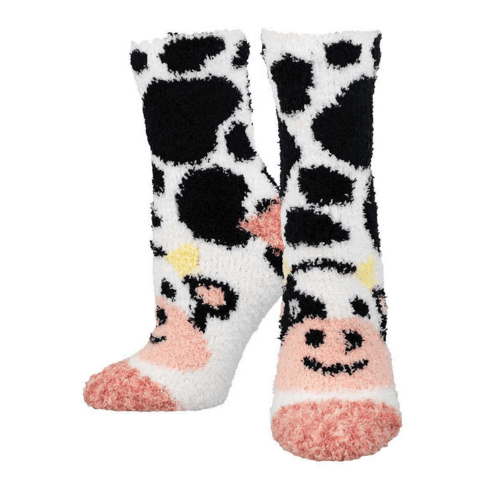 Warm & Cozy Moo Cow | Women | White - socks - Socksmith