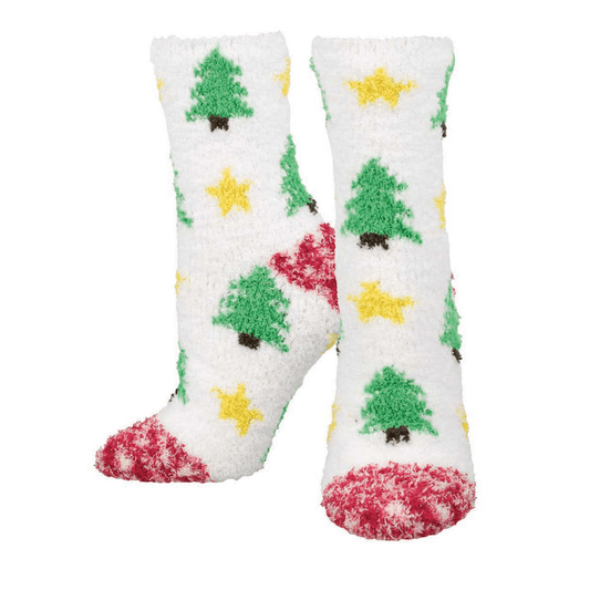 Warm & Cozy Oh Christmas Trees | Women | White - socks - Socksmith