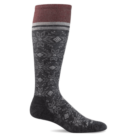 Winterland | Compression | Women | Charcoal Shimmer - socks - Sockwell