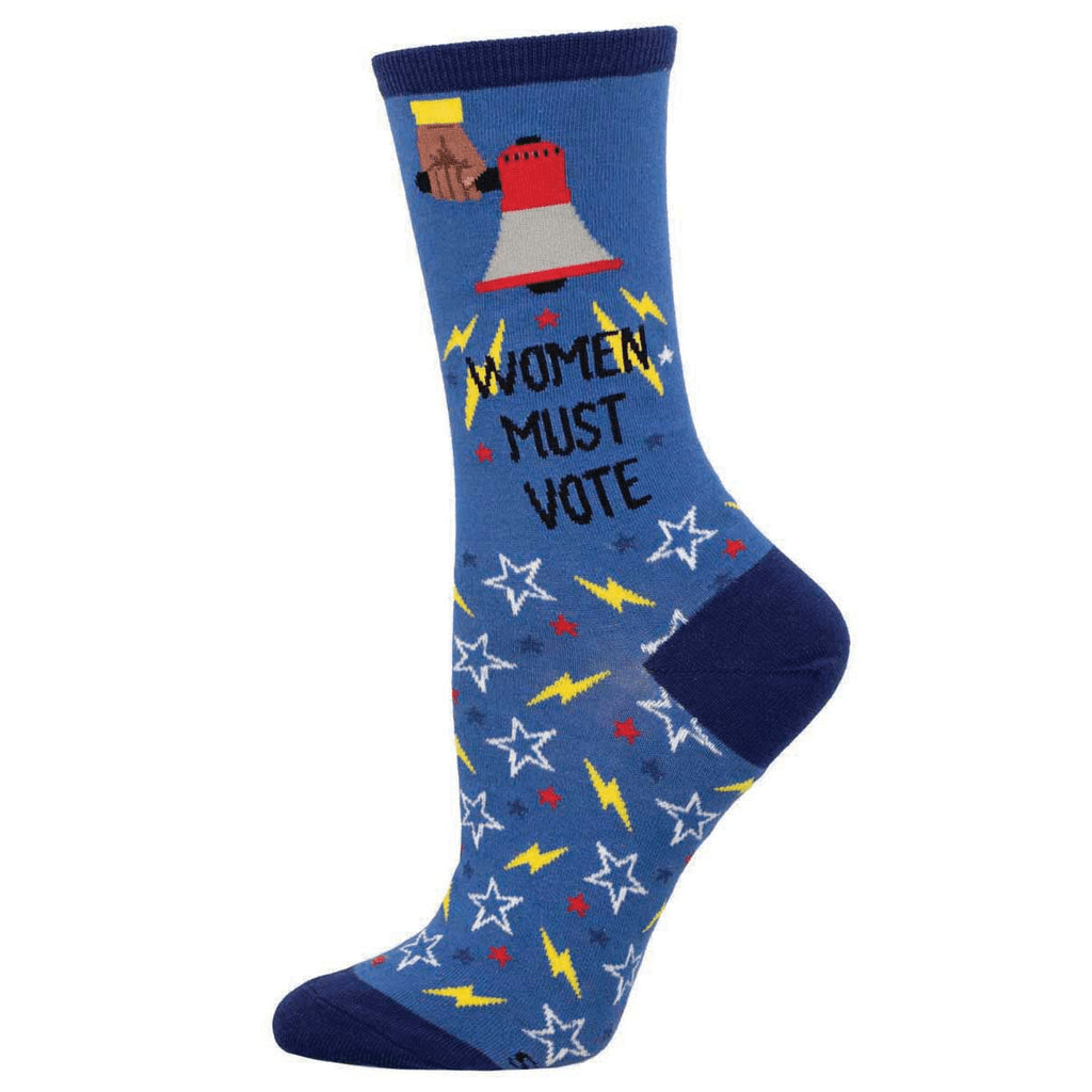 Women Must Vote | Women | Blue - Socks - Socksmith