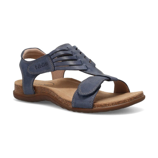 Wonderful | Leather | Dark Blue - sandals - Taos