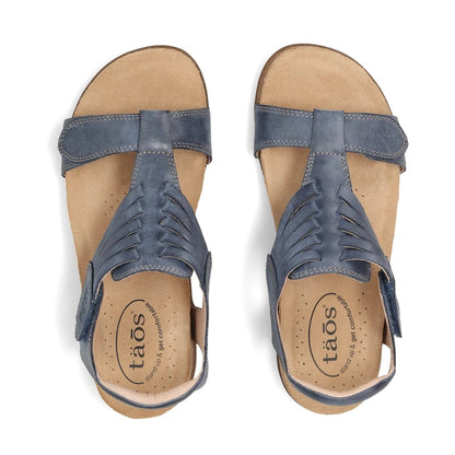 Wonderful | Leather | Dark Blue - sandals - Taos