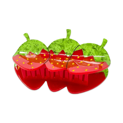 X-Large Red Strawberry Hair Claw Clip - HAIR - JENNY LEMONS
