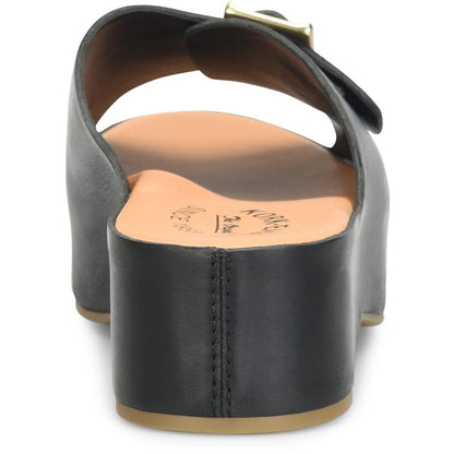 York | Leather | Black - sandals - Kork - Ease