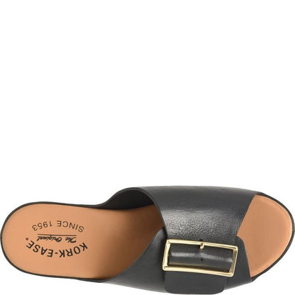 York | Leather | Black - sandals - Kork - Ease