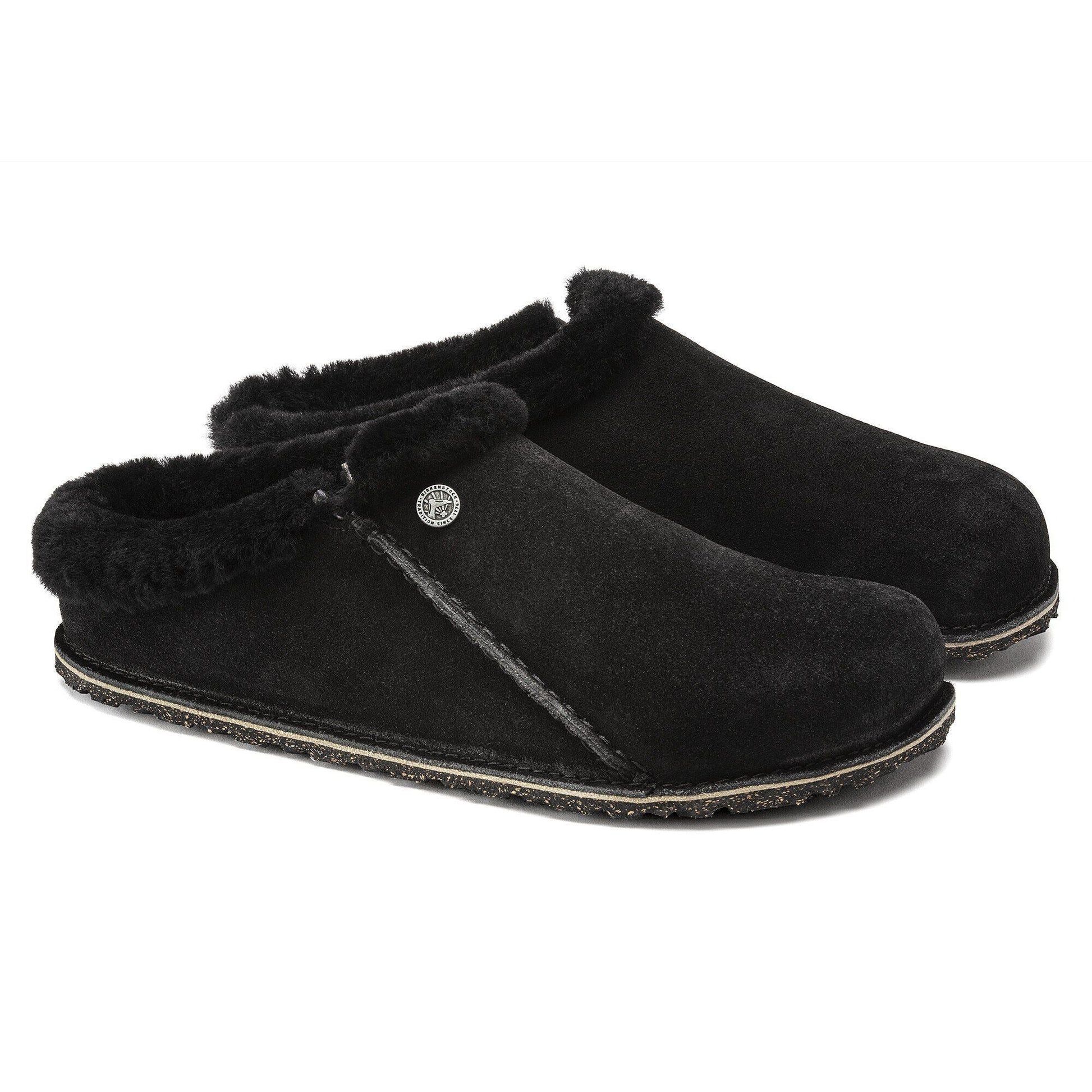 Zermatt Premium | Suede/Shearling | Black - Slipper - Birkenstock