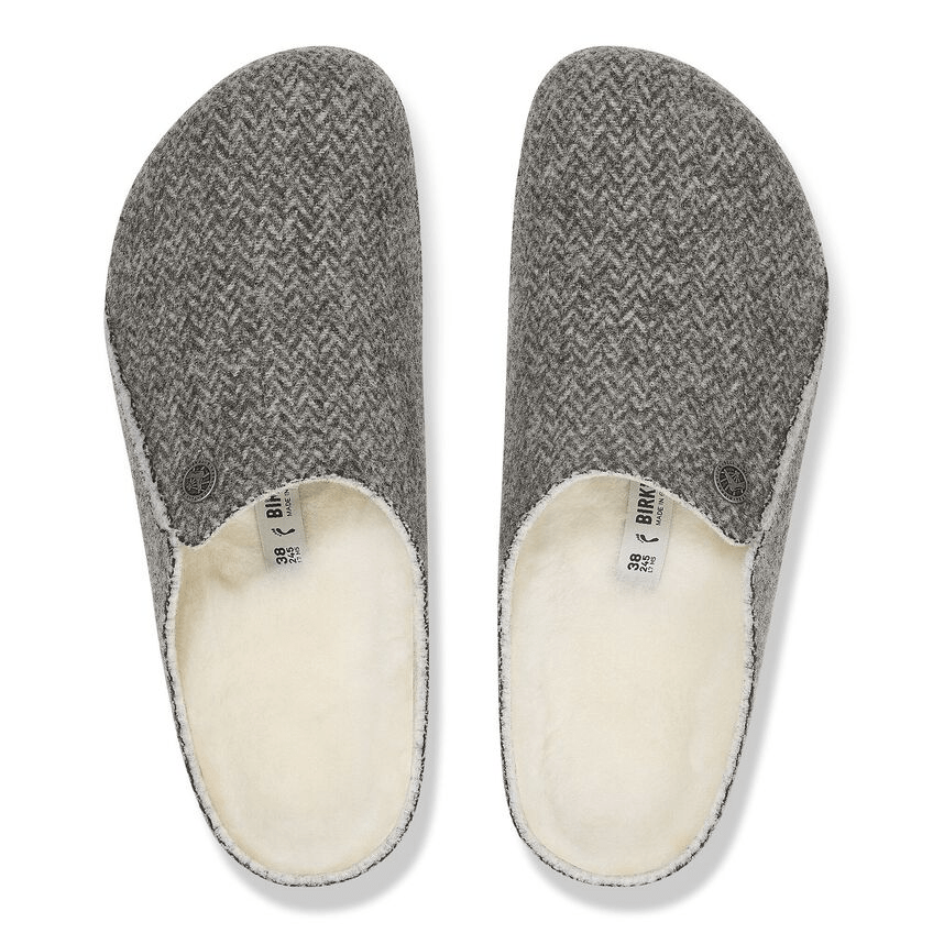 Zermatt Shearling | Wool | Herringbone Gray - Slipper - Birkenstock