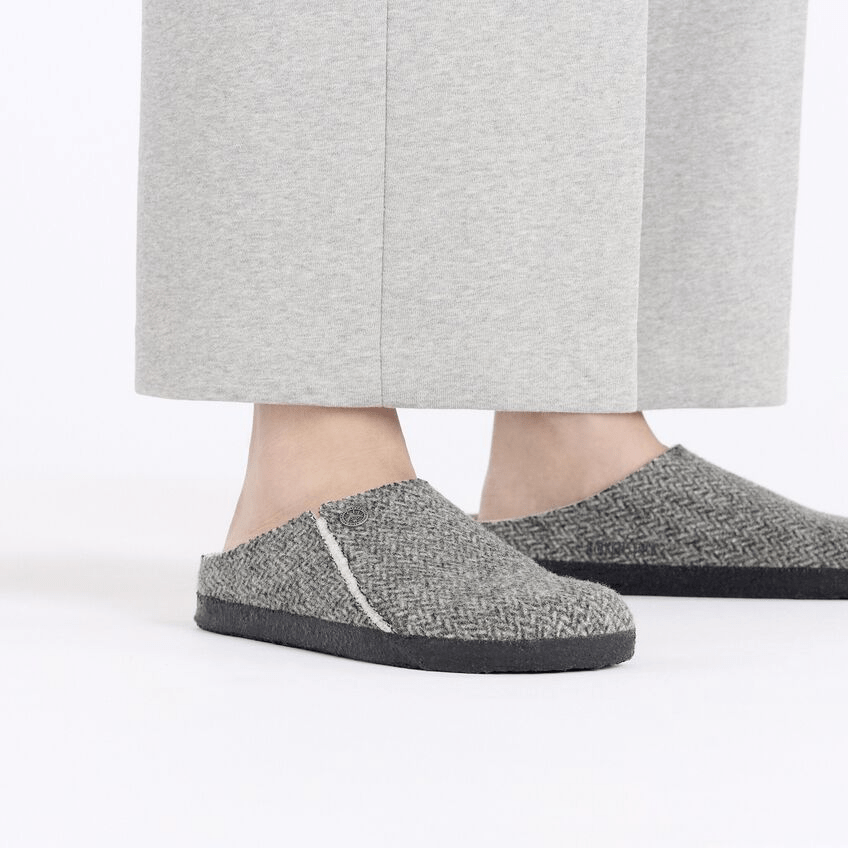 Zermatt Shearling | Wool | Herringbone Gray - Slipper - Birkenstock