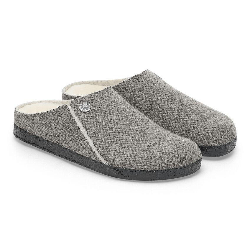 Zermatt Shearling | Wool | Herringbone Gray - Slipper - Birkenstock