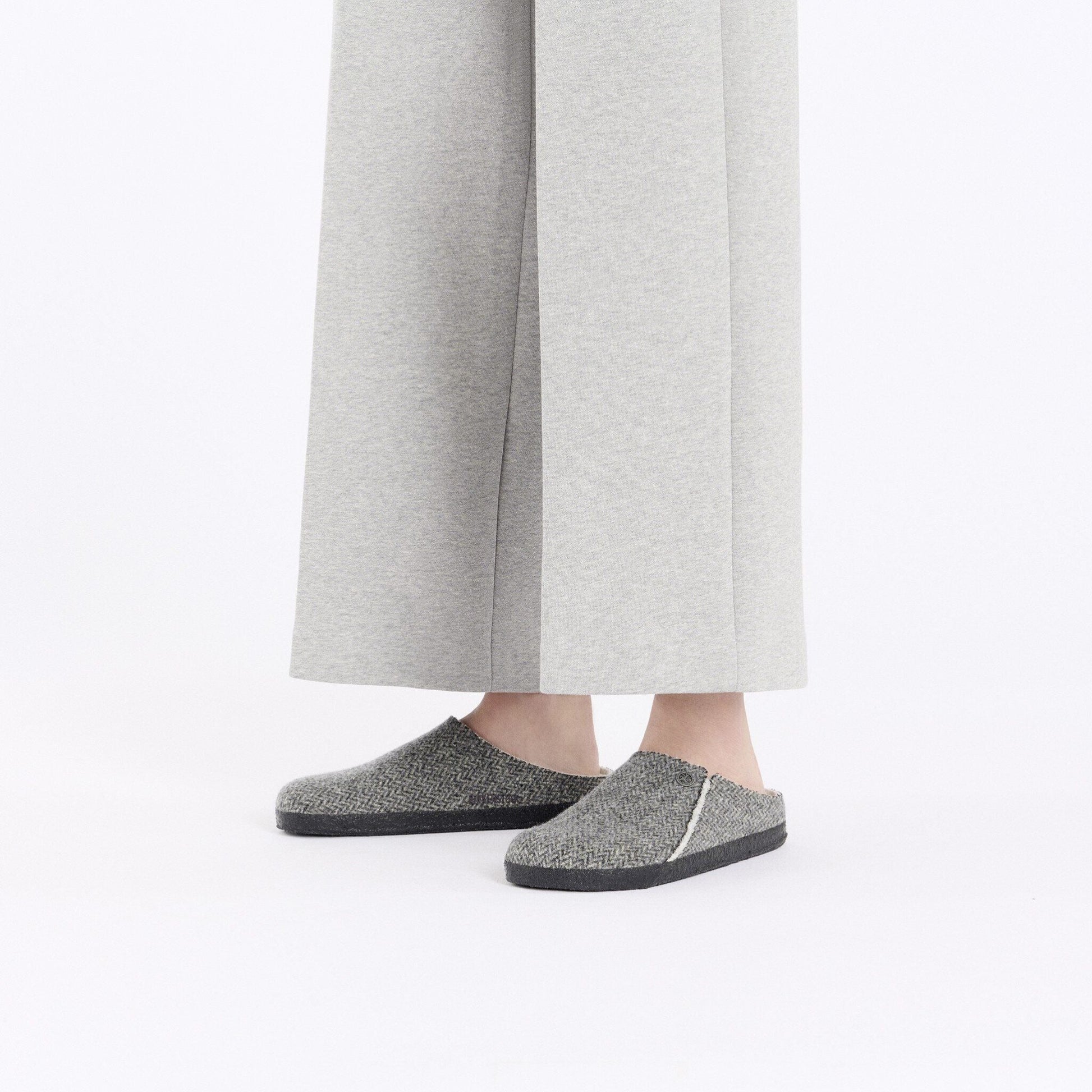 Zermatt Shearling | Wool/Felt | Herringbone Gray - Slipper - Birkenstock