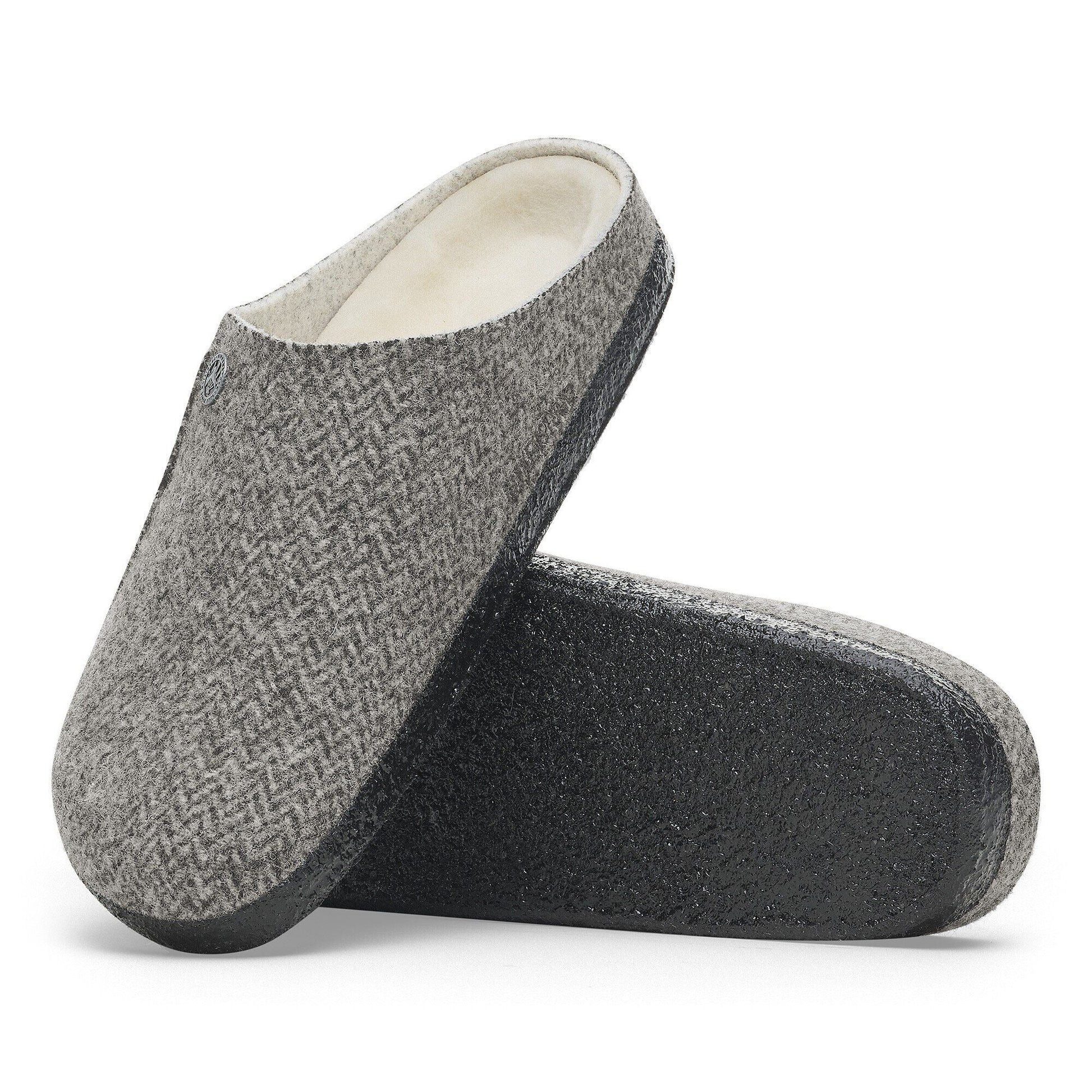 Zermatt Shearling | Wool/Felt | Herringbone Gray - Slipper - Birkenstock