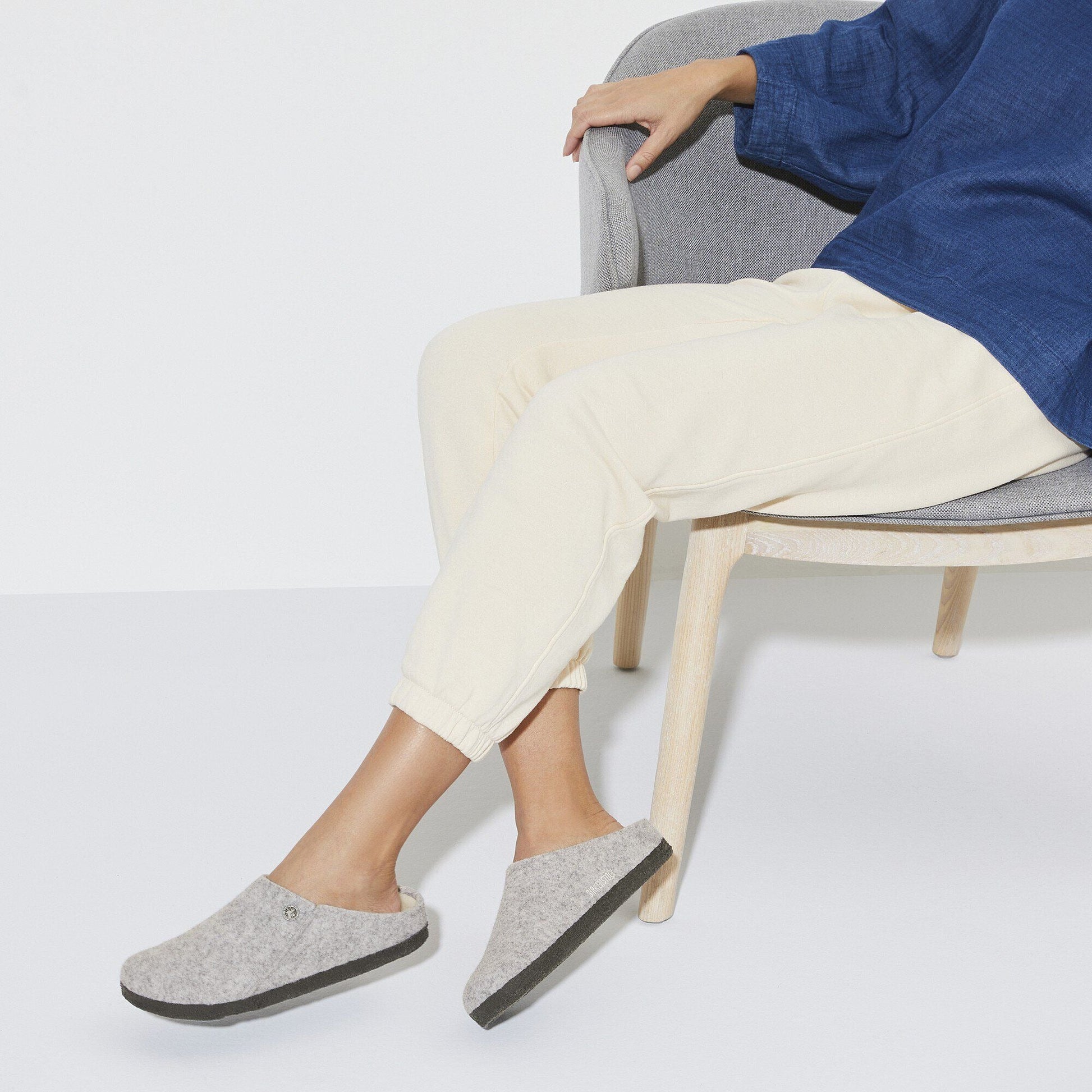 Zermatt Shearling | Wool/Felt | Light Gray - Slipper - Birkenstock