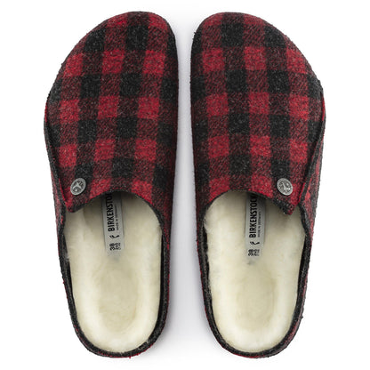 Zermatt Shearling | Wool/Felt | Plaid Red - Slipper - Birkenstock