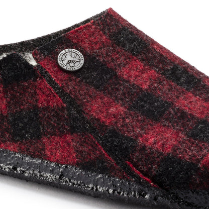 Zermatt Shearling | Wool/Felt | Plaid Red - Slipper - Birkenstock