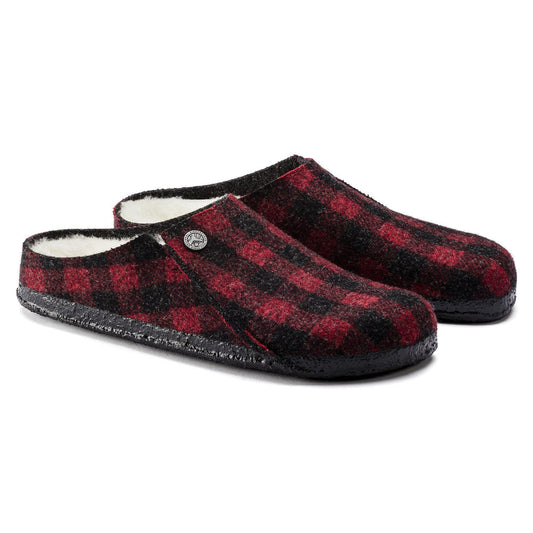Zermatt Shearling | Wool/Felt | Plaid Red - Slipper - Birkenstock
