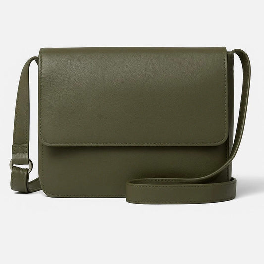 Zoe Crossbody | Leather | Olive - SHOULDER - Osgoode Marley