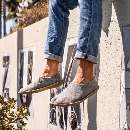 Zuma | Vegan | Linen | Beachpebble Grey - shoe - VIBAe