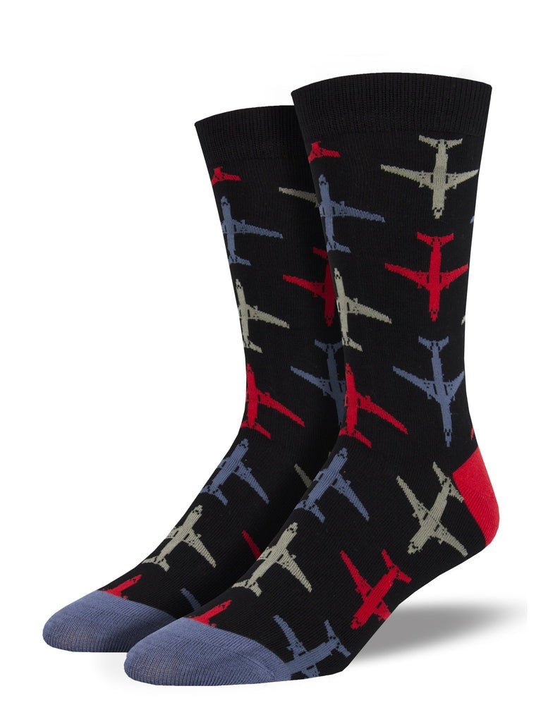 Airplanes | Bamboo | Men | Black - Socks - Socksmith