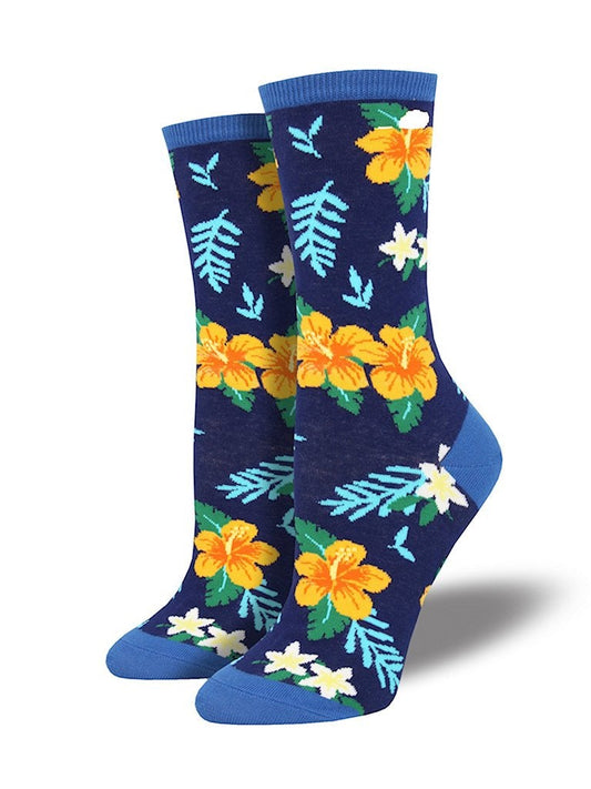 Aloha Floral | Women | Blue - Socks - Socksmith