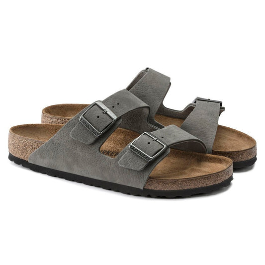 Arizona | Nubuck | Desert Buck Whale Gray - Sandals - Birkenstock