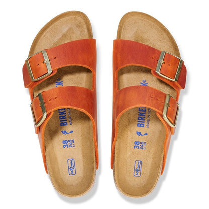 Arizona | Oiled Leather | Burnt Orange - Sandals - Birkenstock