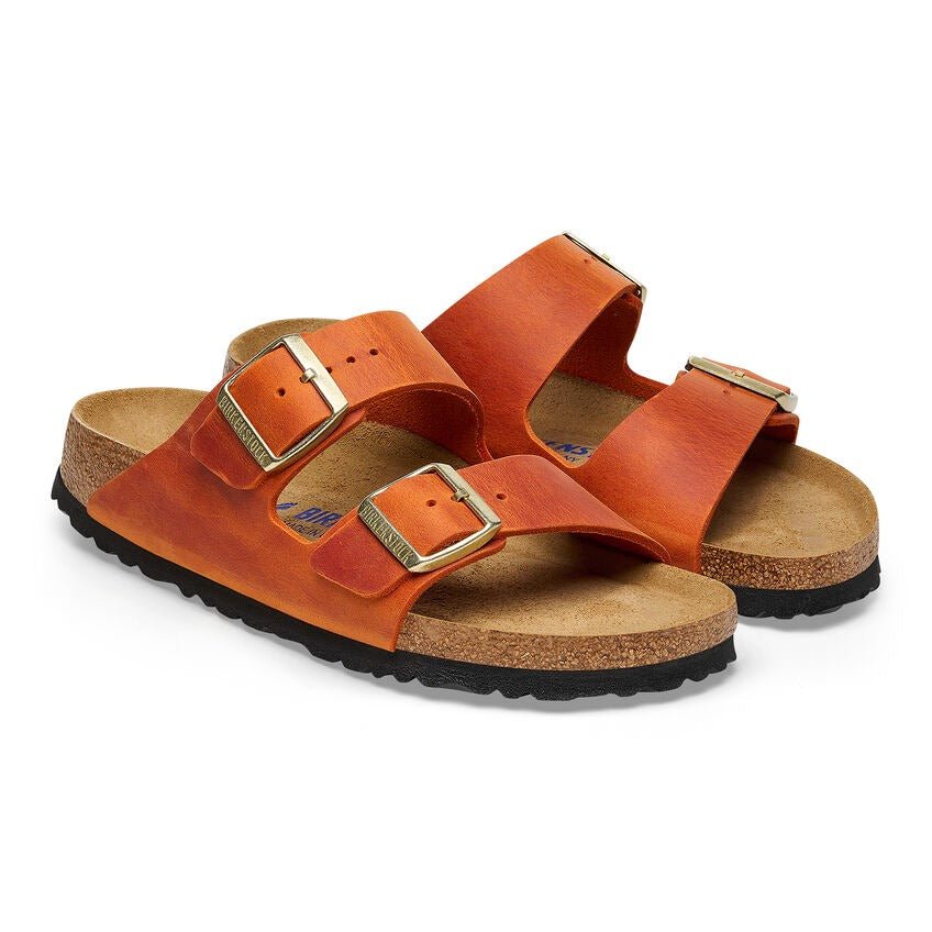 Arizona | Oiled Leather | Burnt Orange - Sandals - Birkenstock