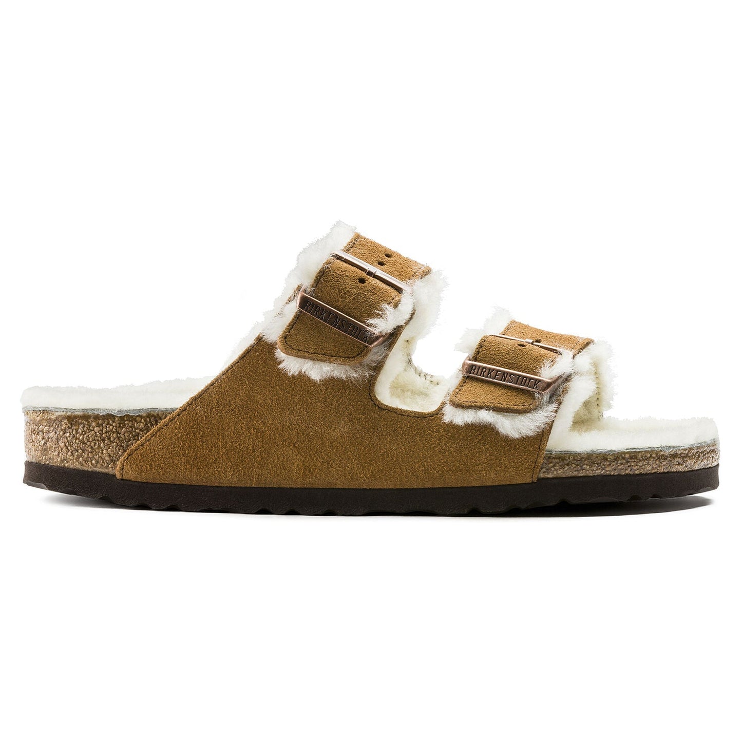 Arizona Shearling | Suede | Mink - Sandals - Birkenstock