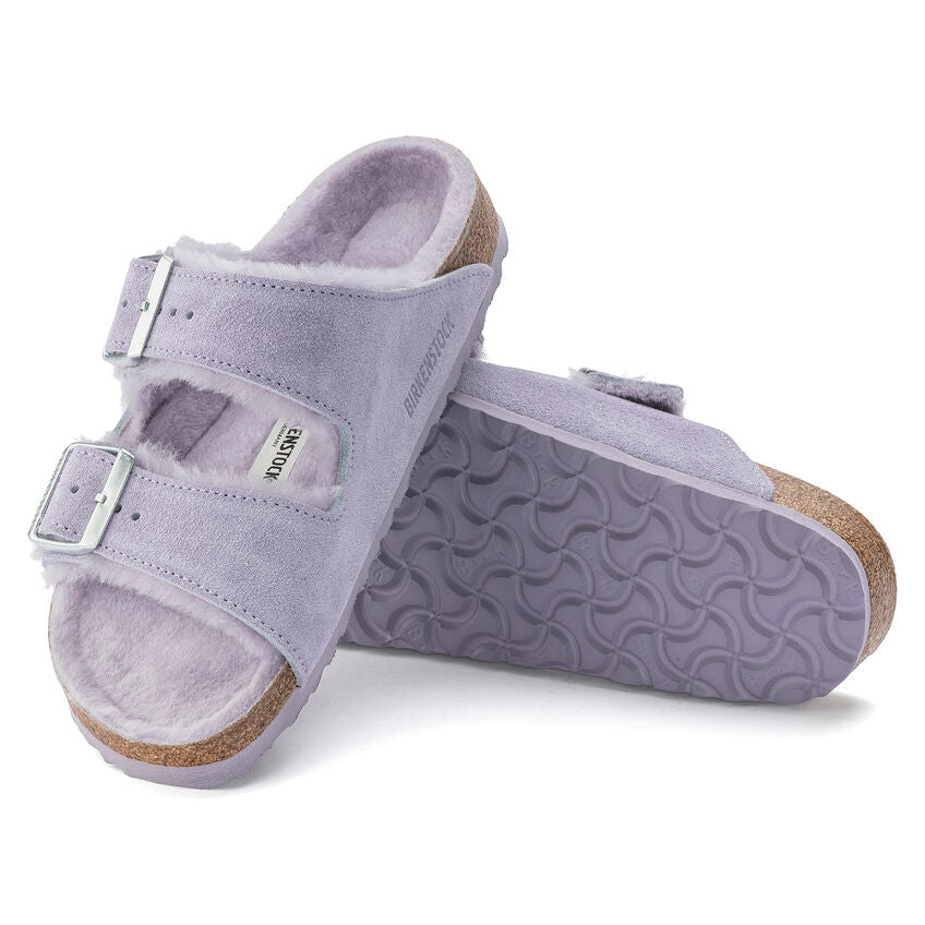 Arizona Shearling | Suede | Purple Fog - Sandals - Birkenstock
