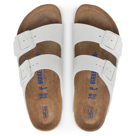 Arizona | Soft Footbed | Leather | White - Sandals - Birkenstock