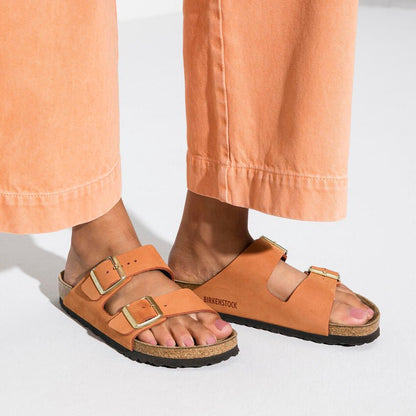 Arizona | Soft Footbed | Nubuck | Pecan - Sandals - Birkenstock