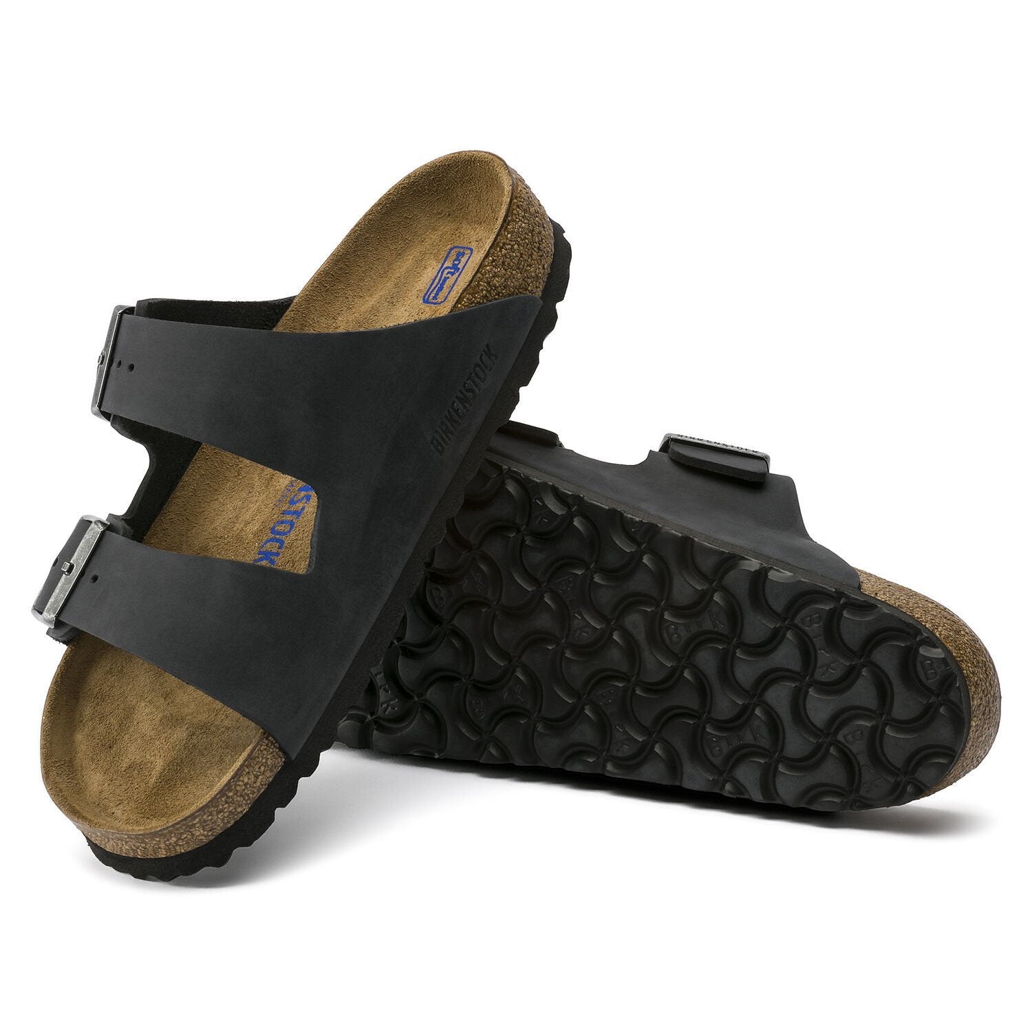 Arizona | Soft Footbed | Oiled Leather | Black - Sandals - Birkenstock