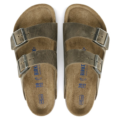Arizona | Soft Footbed | Oiled Leather | Khaki - Sandals - Birkenstock