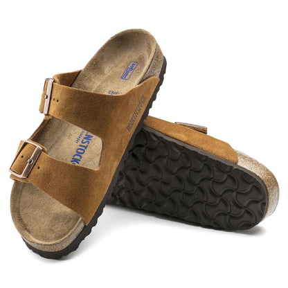 Arizona Soft Footbed Suede Leather Taupe, BIRKENSTOCK